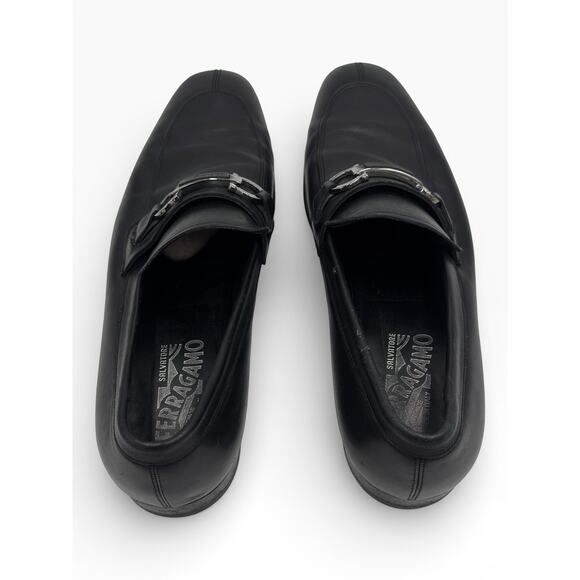Gancini Bit Loafers Black Leather Mens US 10 UK 9 EU 43 D main image 4